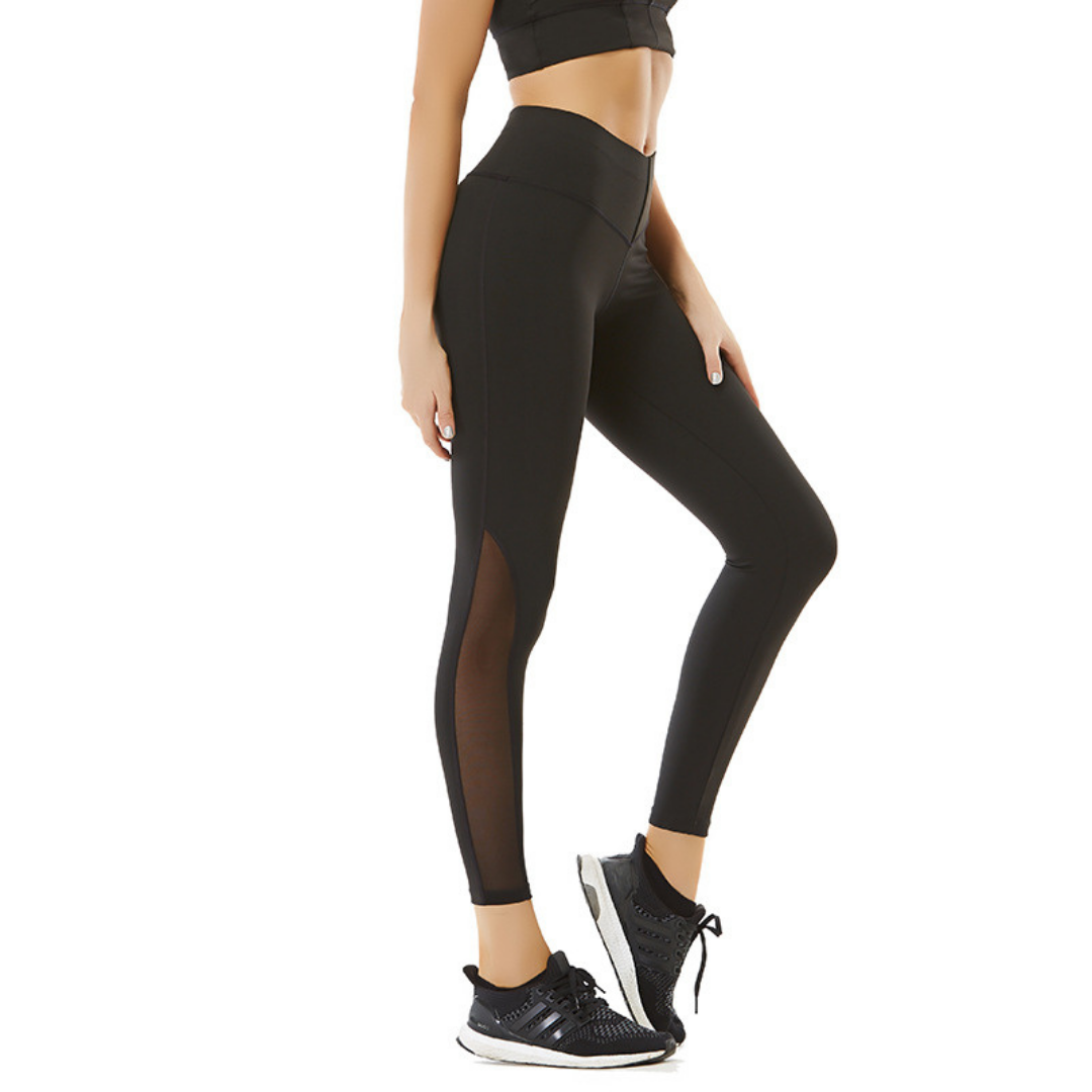 Black Mesh High Waist Legging – Yoga Society