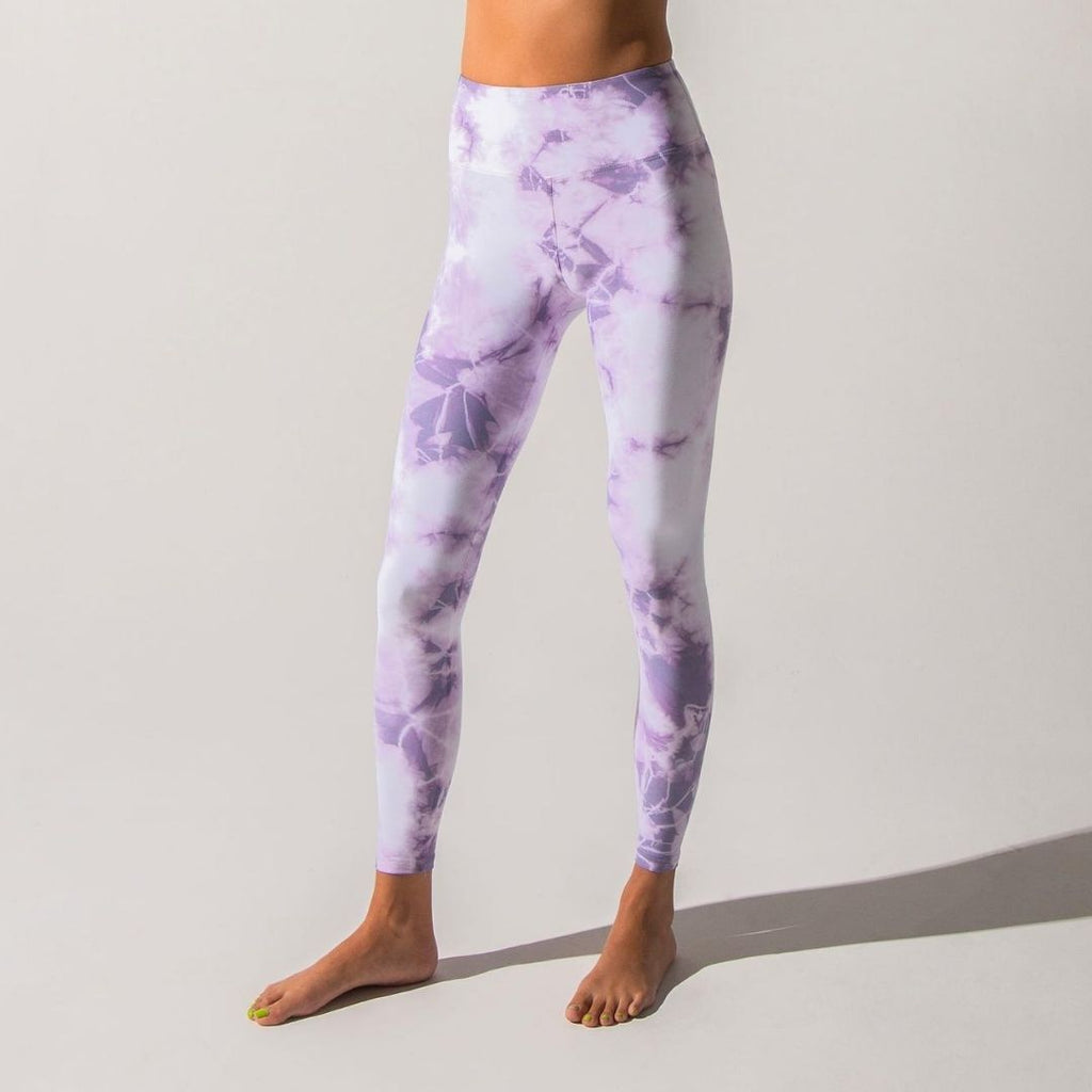 Lilac Tie-Dye Legging Bottoms Yoga Society 